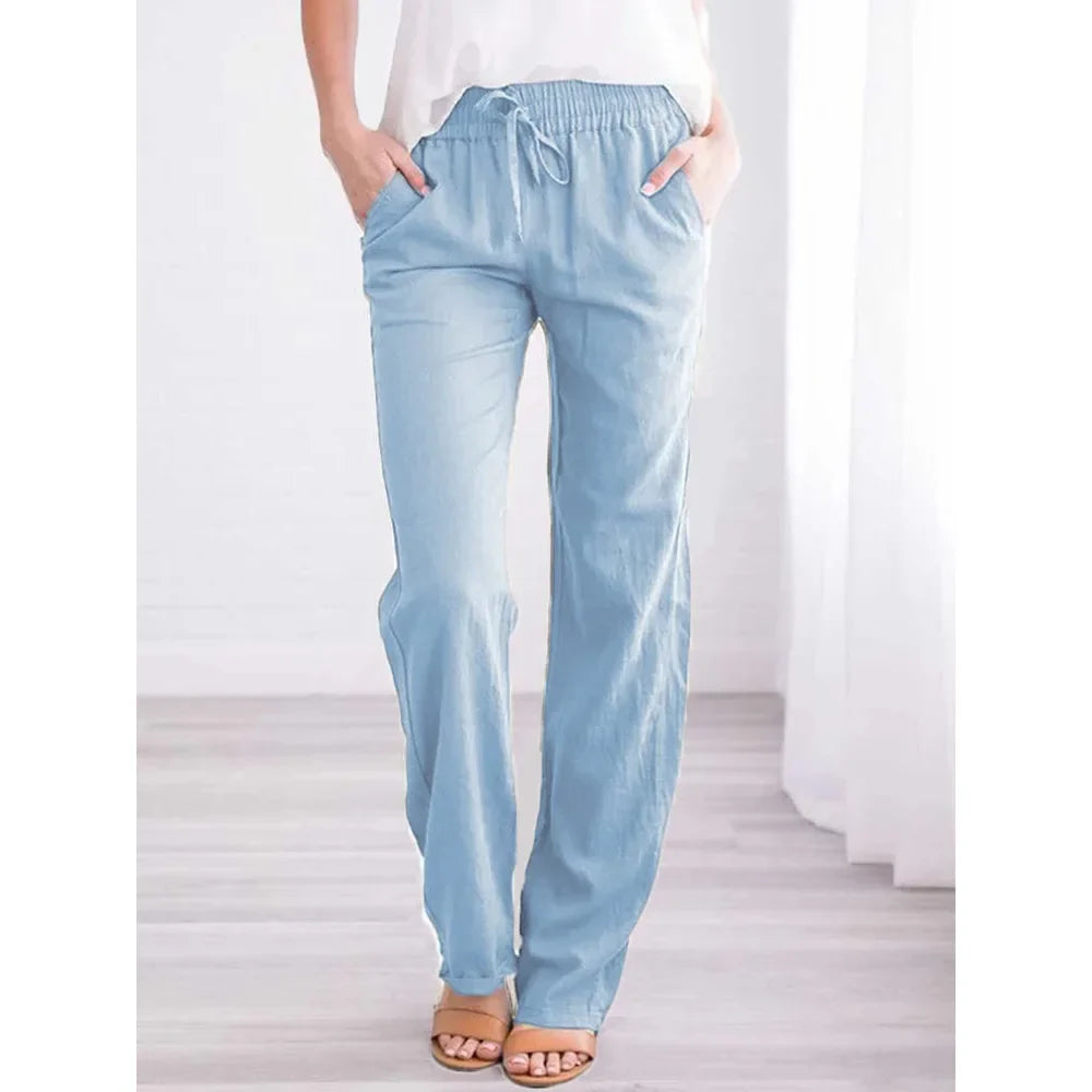 SERENA | DRAWSTRING WIDE-LEG TROUSERS