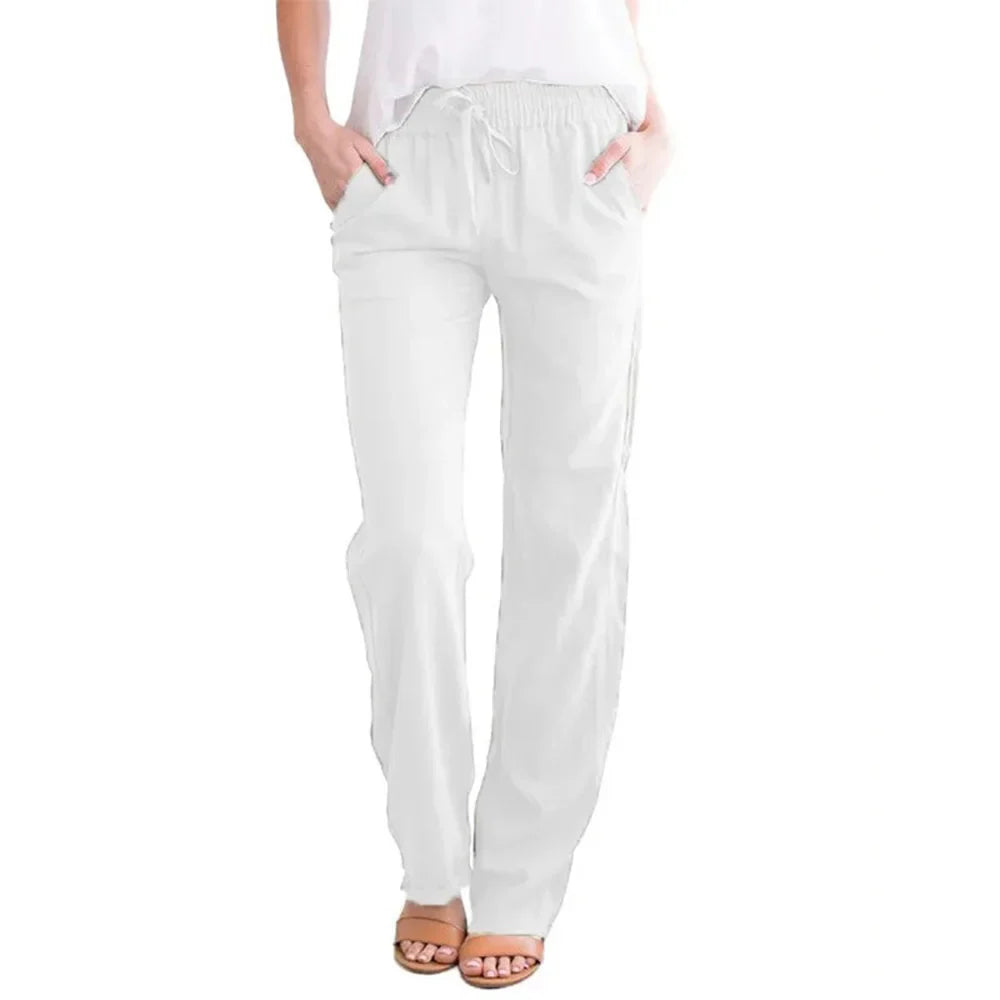 SERENA | DRAWSTRING WIDE-LEG TROUSERS