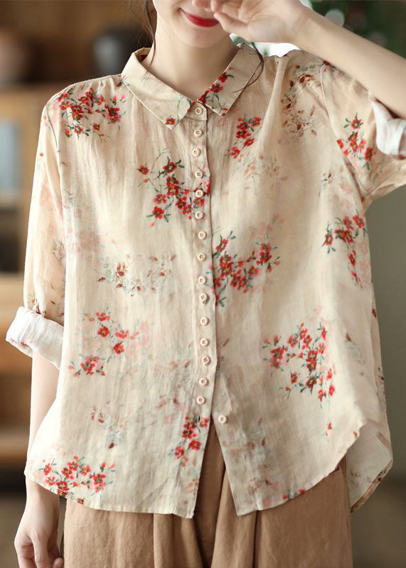 ELISA | BLUSA STAMPATA CON COLLETTO
