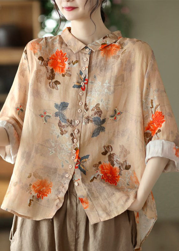 ELISA | BLUSA STAMPATA CON COLLETTO