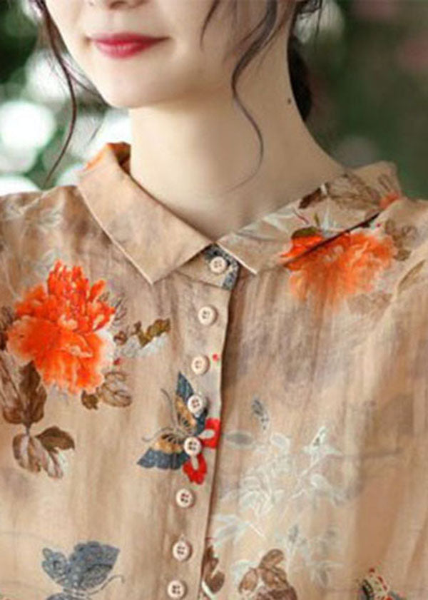 ELISA | BLUSA STAMPATA CON COLLETTO