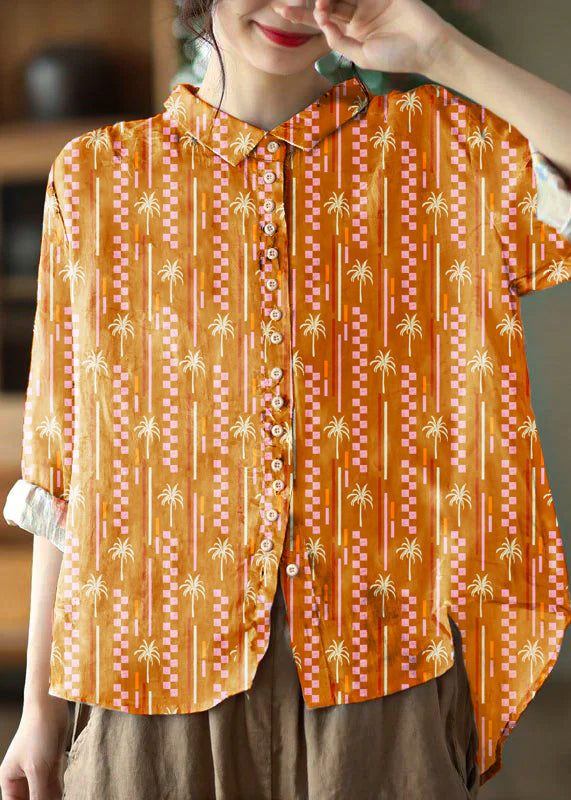 ELISA | BLUSA STAMPATA CON COLLETTO