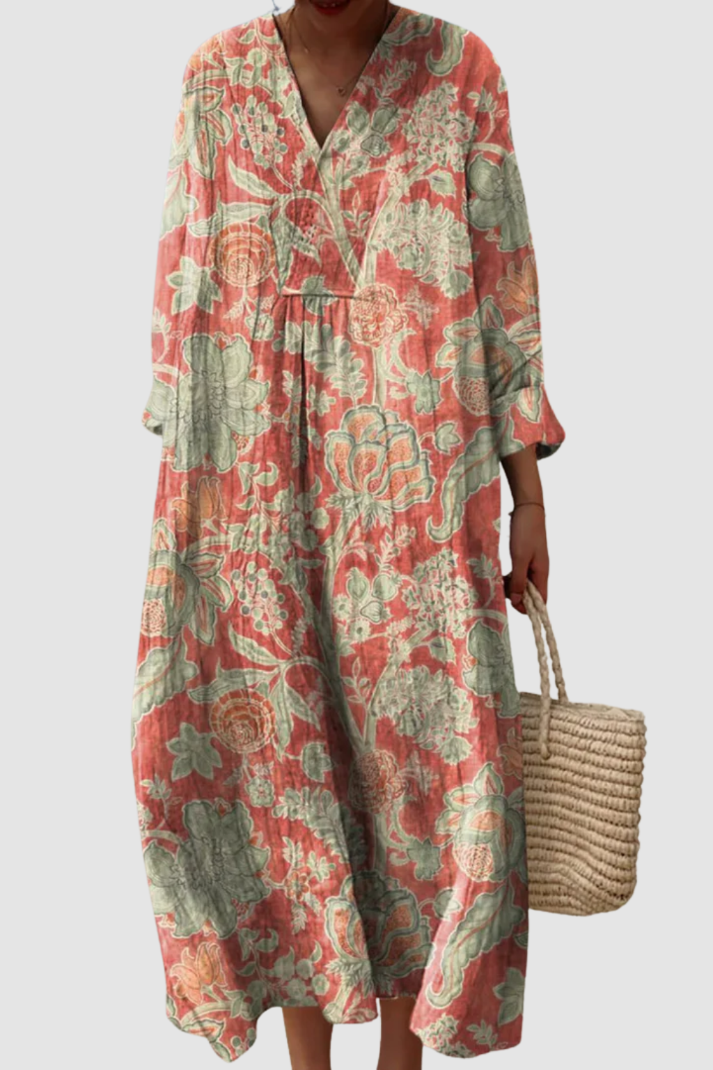 MAJESTIC | VINTAGE LOVELY FLORAL ART PRINT DRESS