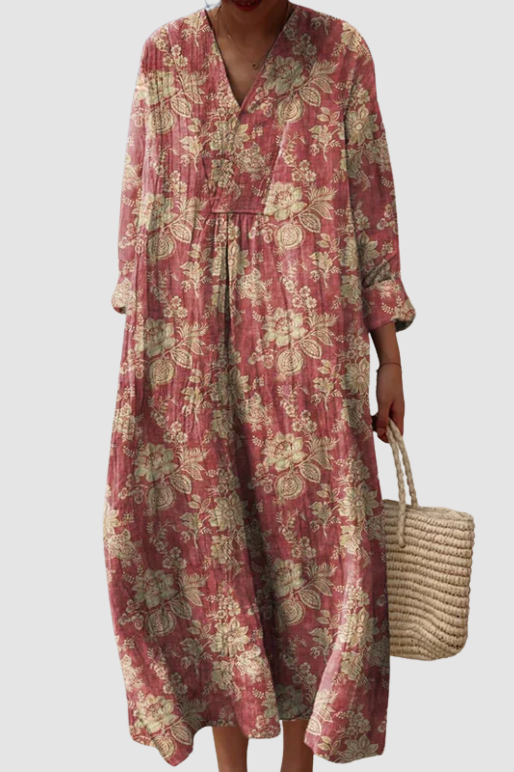 DROZJ | VINTAGE LOVELY FLORAL ART PRINT DRESS