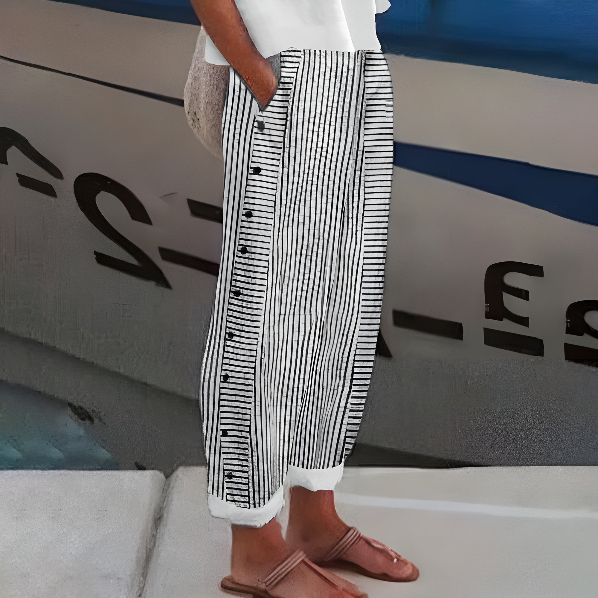 GAIA | PANTALONI A RIGHE