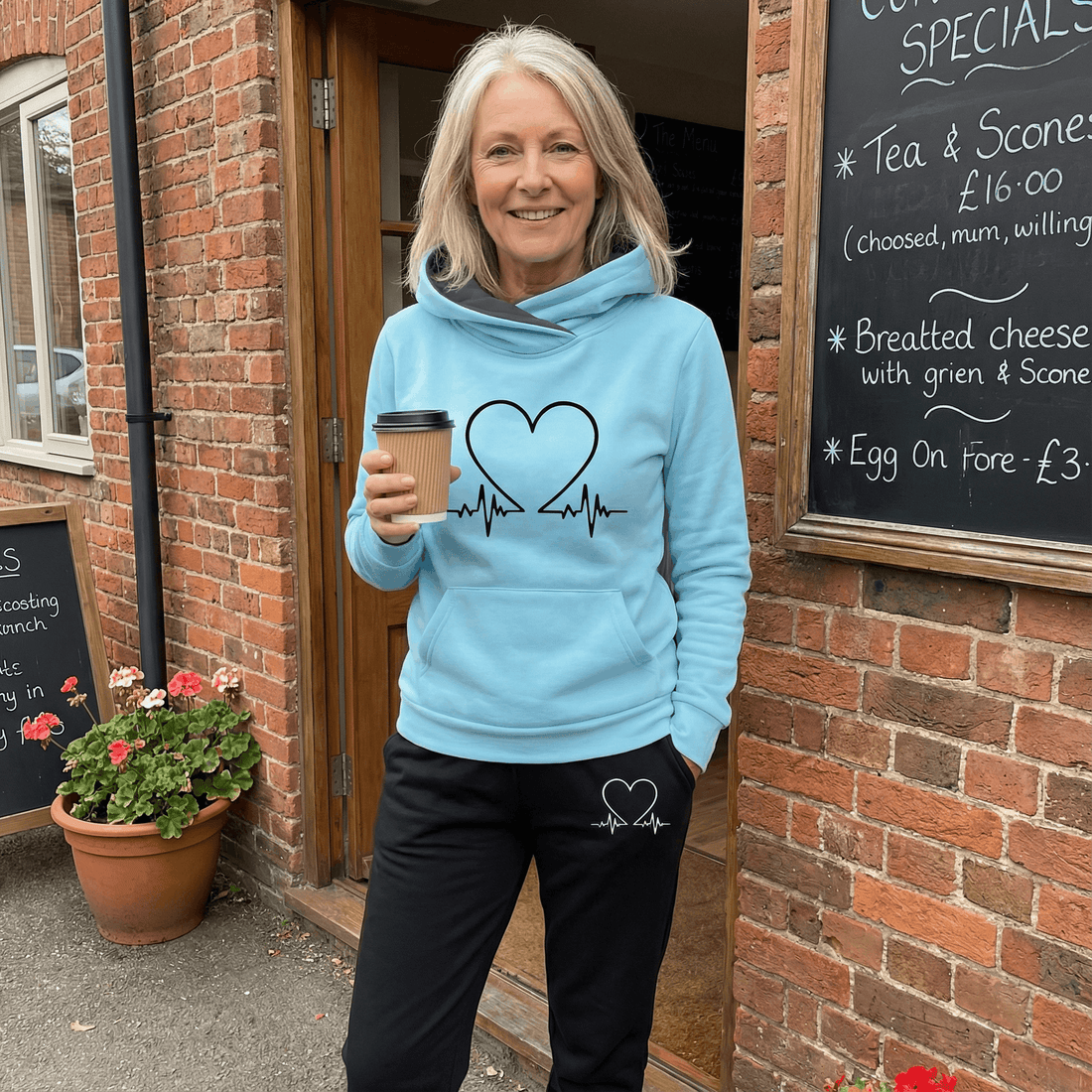ELENA | COMPLETO LOUNGE CON CAPPUCCIO E STAMPA