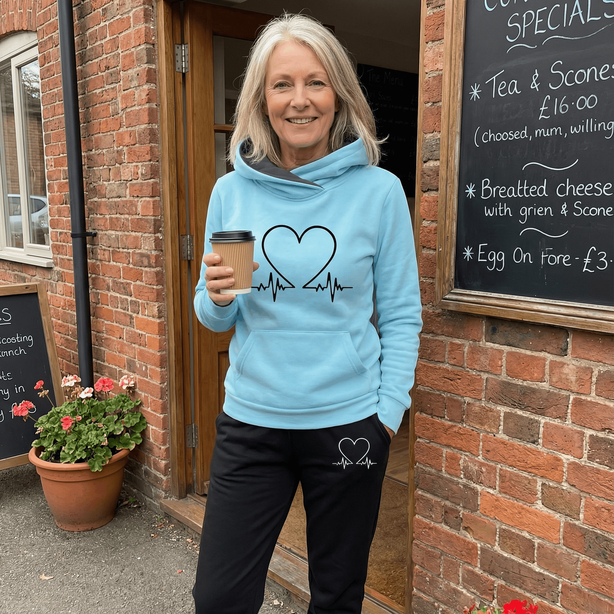 ELENA | COMPLETO LOUNGE CON CAPPUCCIO E STAMPA