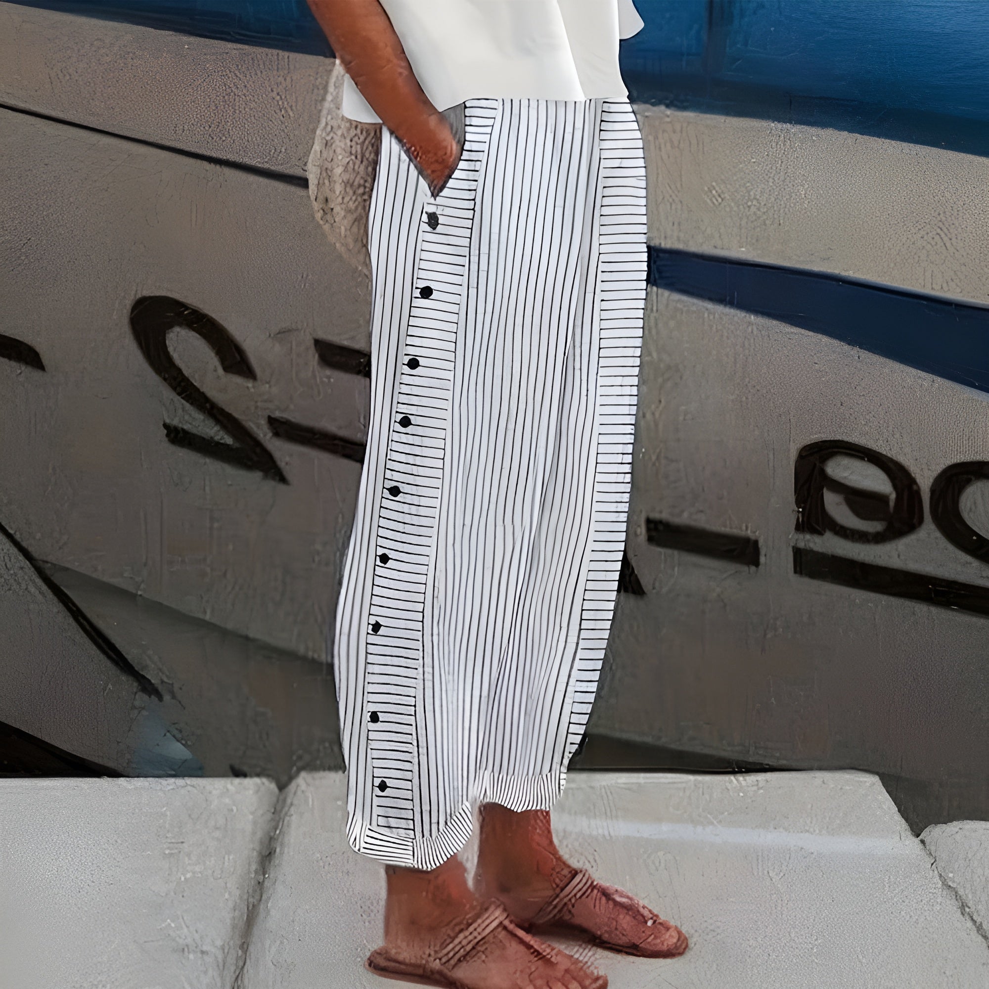 GAIA | PANTALONI A RIGHE