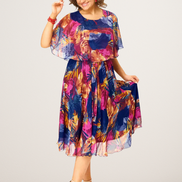 CAMILLA | ABITO MIDI IN CHIFFON CON STAMPA