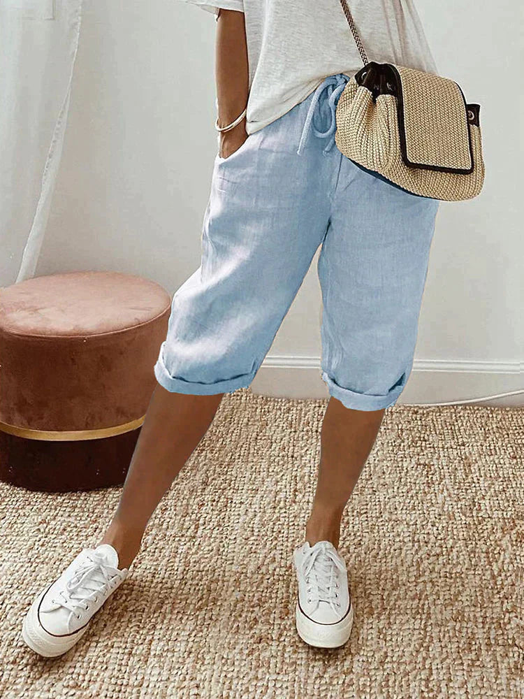 CARLOTTA | PANTALONI DONNA COTONE LINO