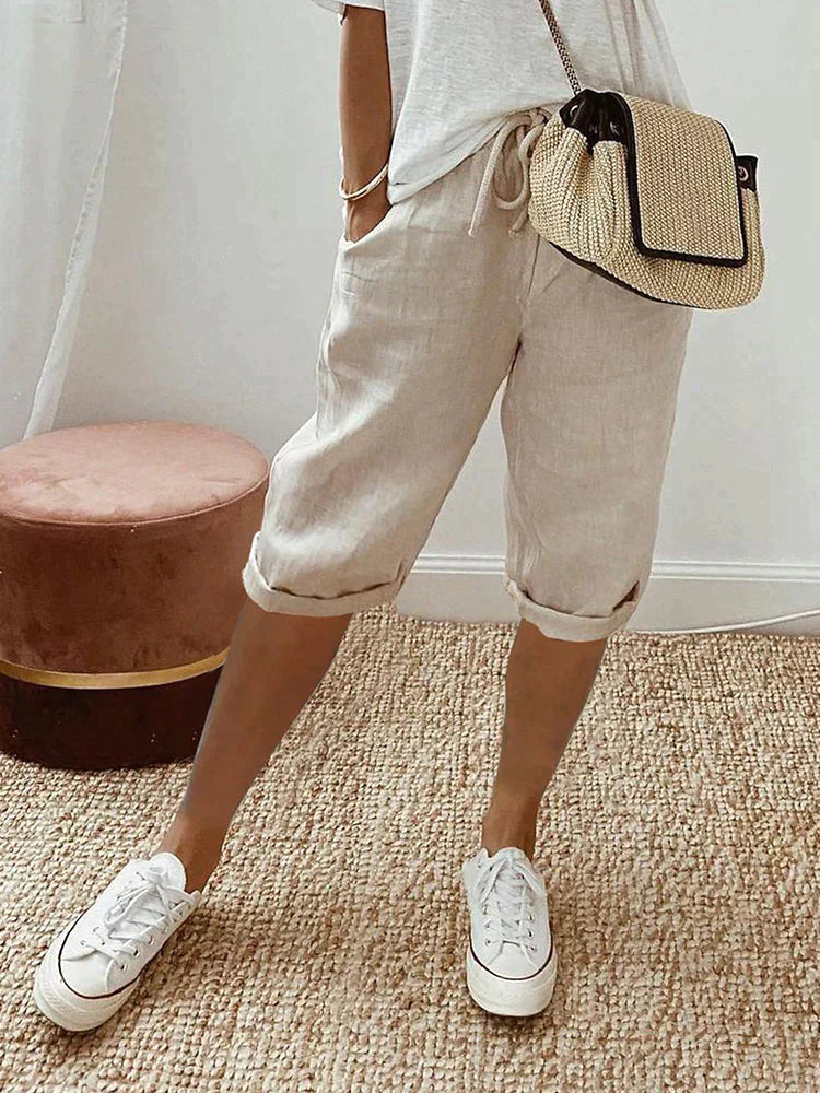 CARLOTTA | PANTALONI DONNA COTONE LINO