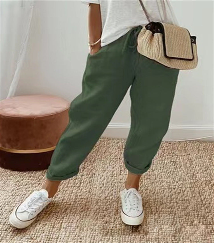 CARLOTTA | PANTALONI DONNA COTONE LINO